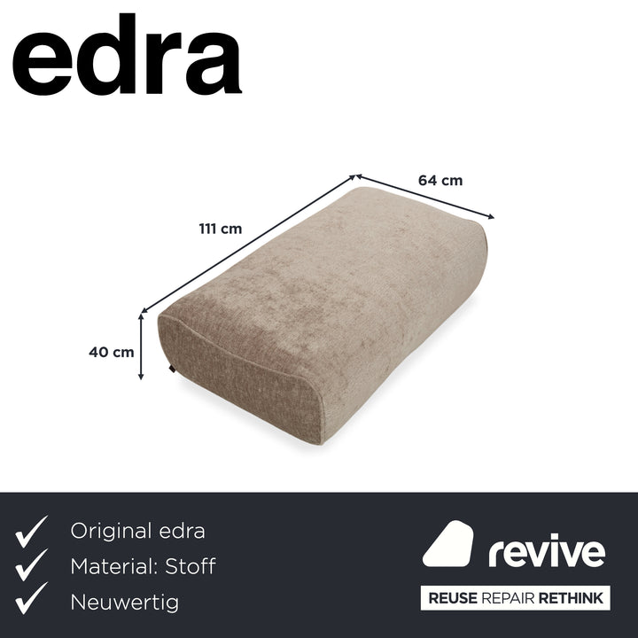 edra Grande Soffice Stoff Hocker Grau