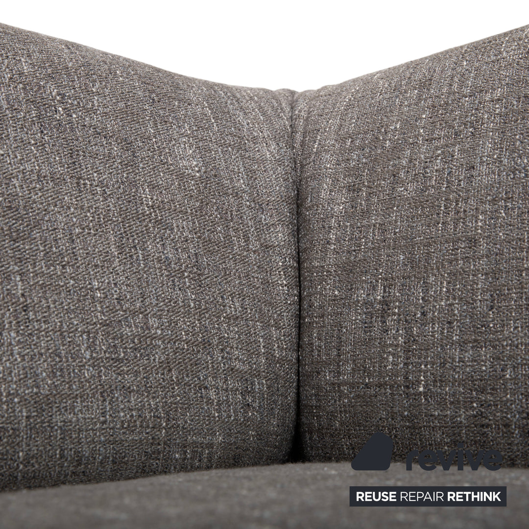 Edra L‘Homme & la Femme Stoff Ecksofa Grau Sofa Couch manuelle Funktion Francesco Binfaré