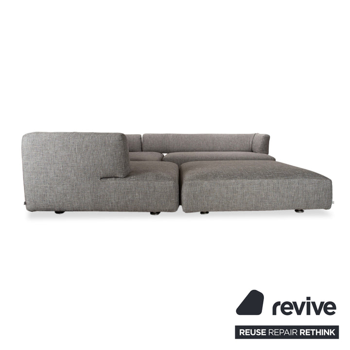 Edra L‘Homme & la Femme Stoff Ecksofa Grau Sofa Couch manuelle Funktion Francesco Binfaré