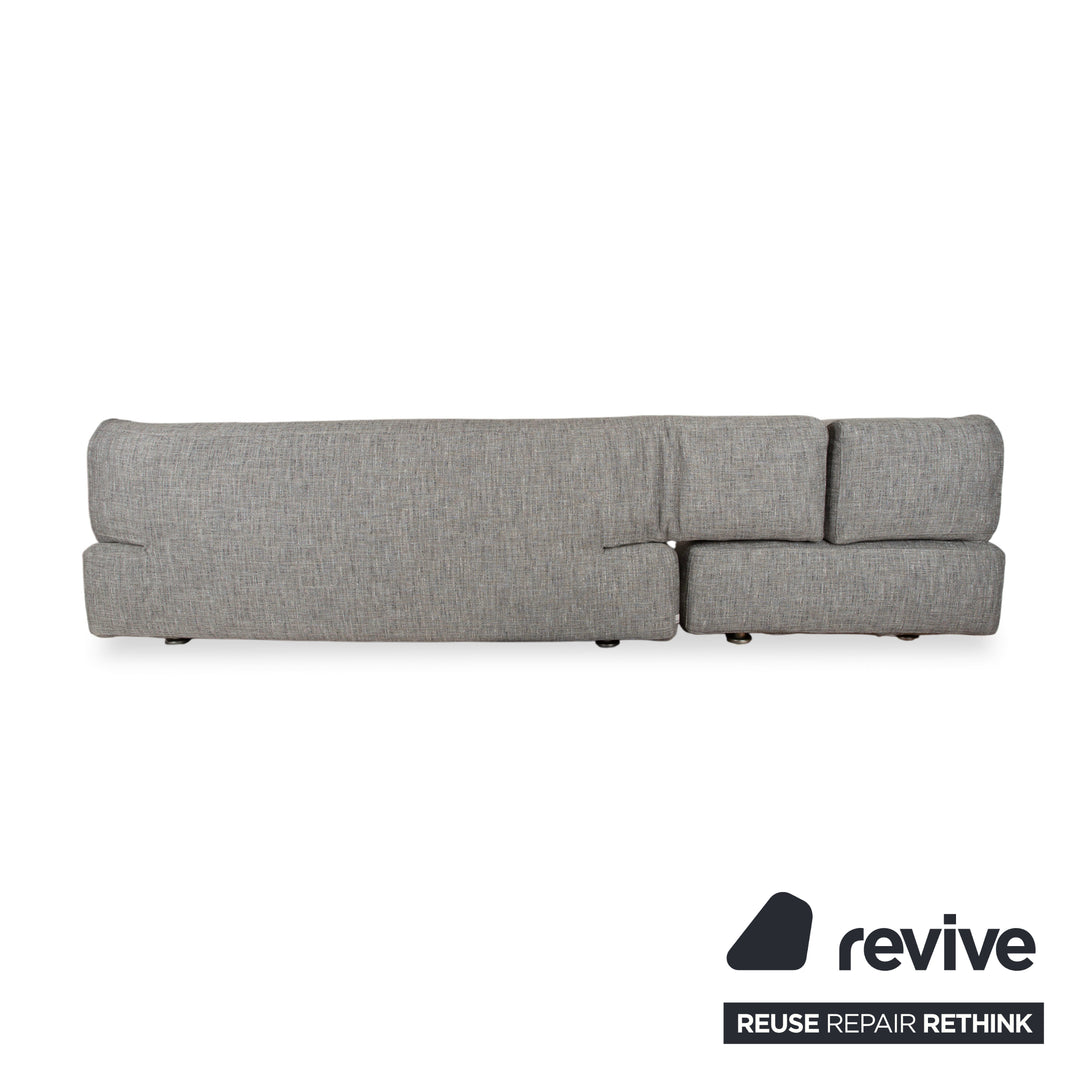 Edra L‘Homme & la Femme Stoff Ecksofa Grau Sofa Couch manuelle Funktion Francesco Binfaré