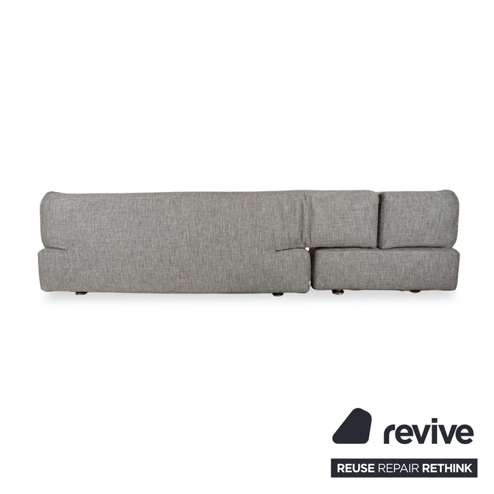 Edra L‘Homme & la Femme Stoff Ecksofa Grau Sofa Couch manuelle Funktion Francesco Binfaré