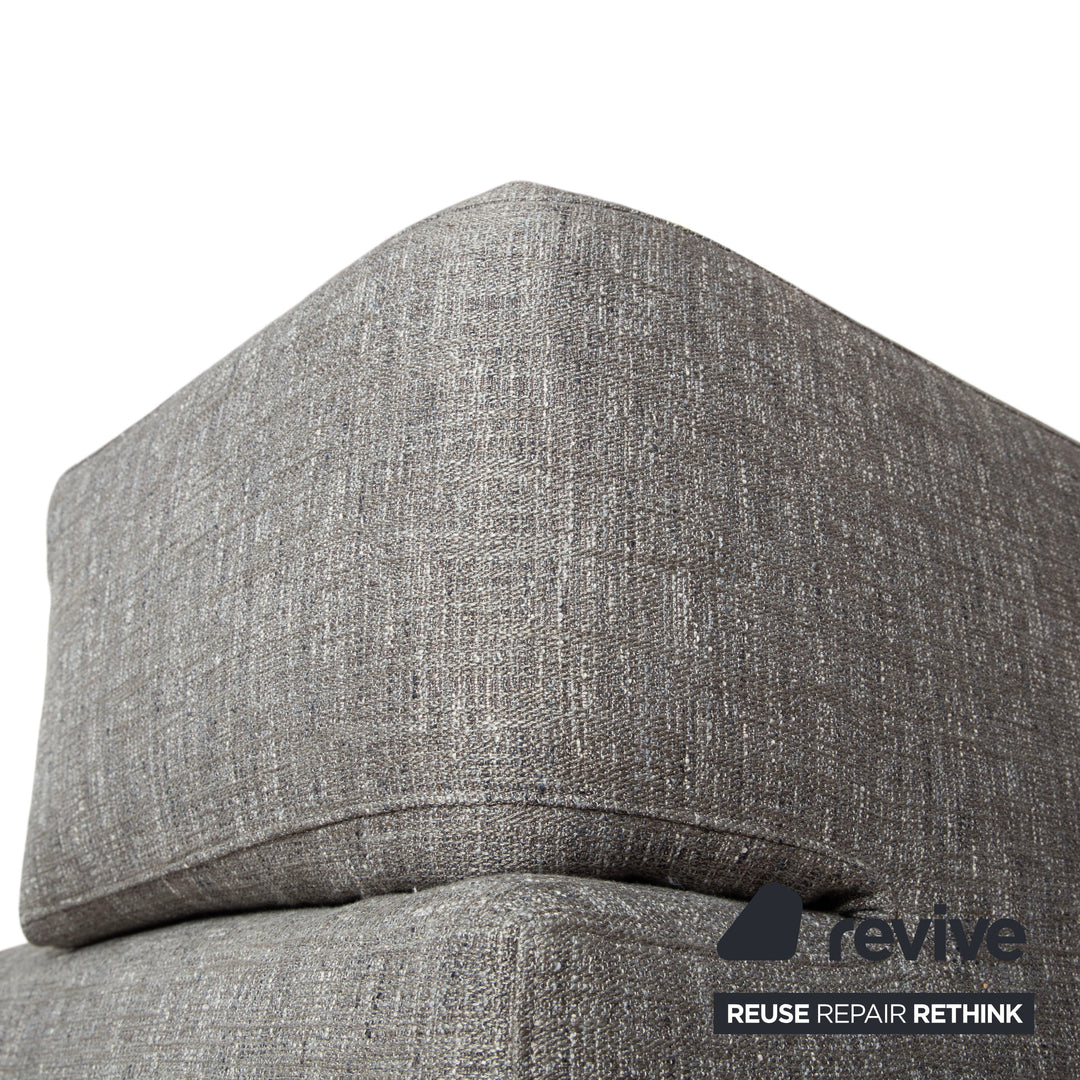 Edra L‘Homme & la Femme Stoff Ecksofa Grau Sofa Couch manuelle Funktion Francesco Binfaré