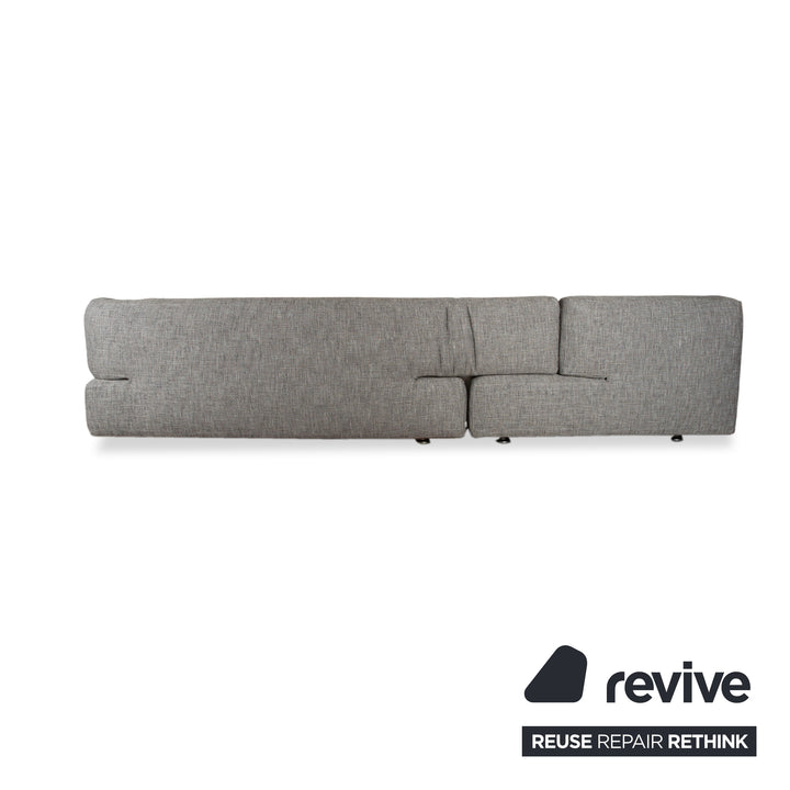 Edra L‘Homme & la Femme Stoff Ecksofa Grau Sofa Couch manuelle Funktion Francesco Binfaré