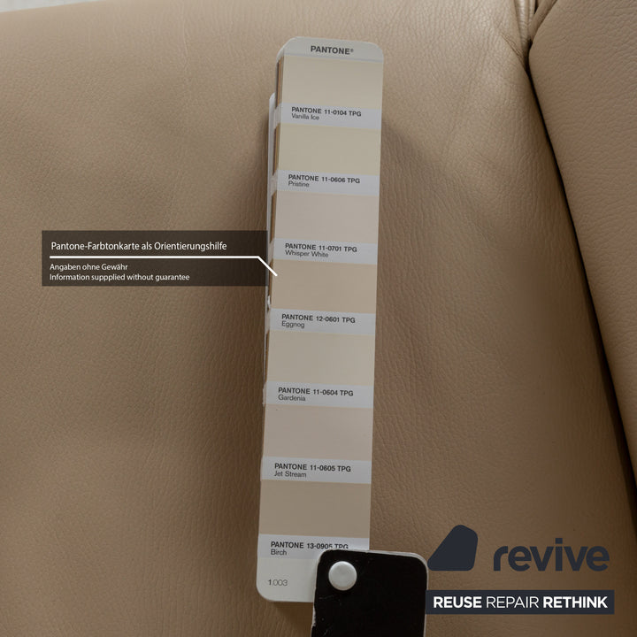 Elastoform Leather Two-Seater Cream