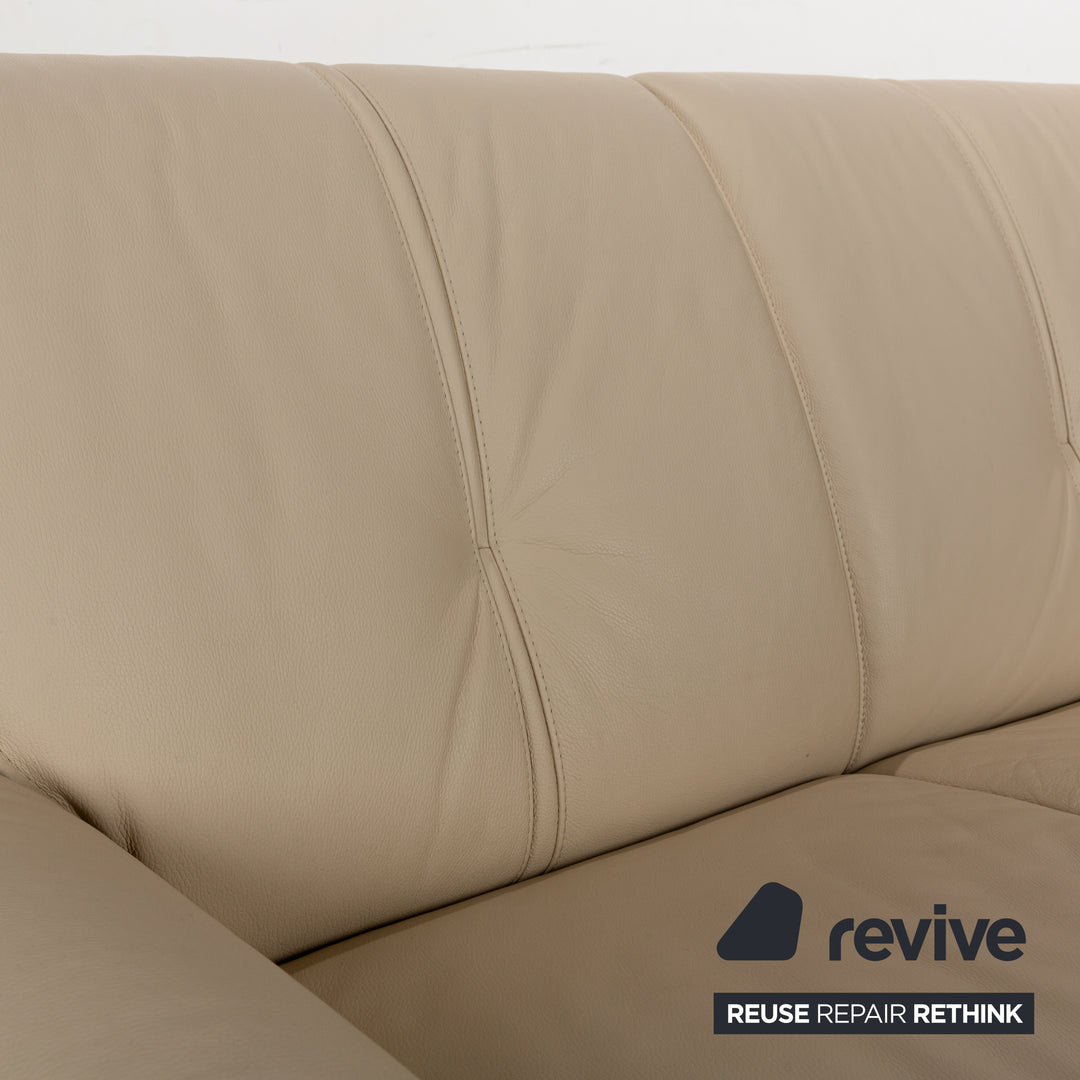Elastoform Leather Two-Seater Cream