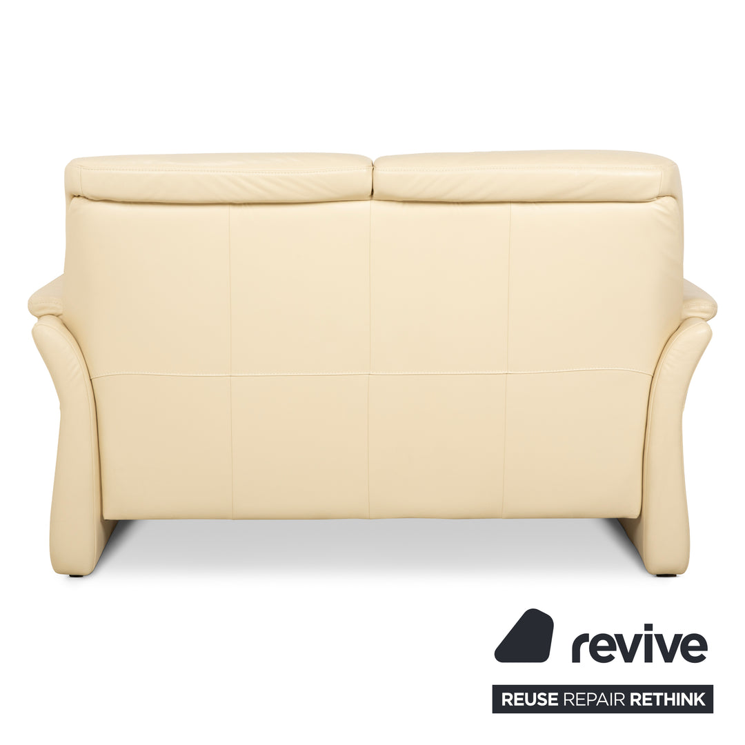 Elastoform Leder Zweisitzer Creme manuelle Funktion Sofa Couch