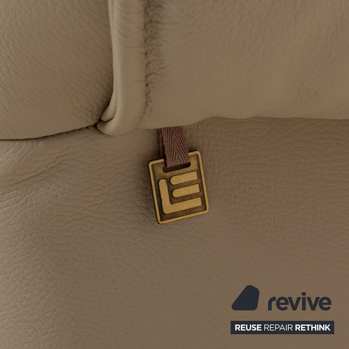 Elastoform Leather Two-Seater Cream