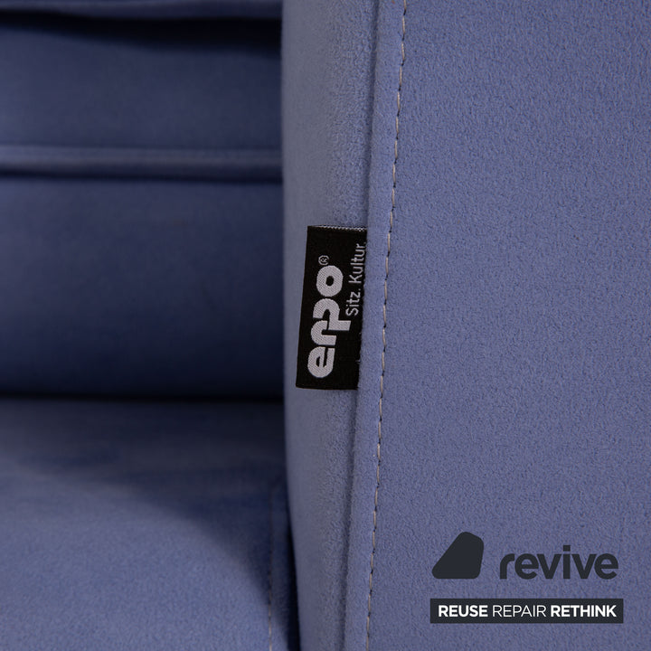 Erpo Avantgarde AV 400 Canapé 2 places en tissu bleu Fonction canapé