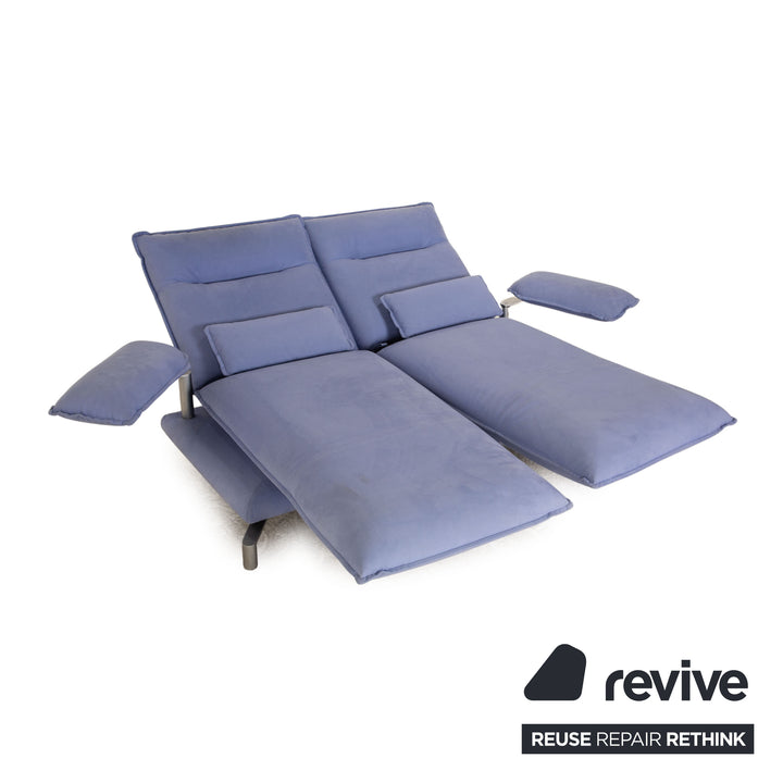 Erpo Avantgarde AV 400 Canapé 2 places en tissu bleu Fonction canapé