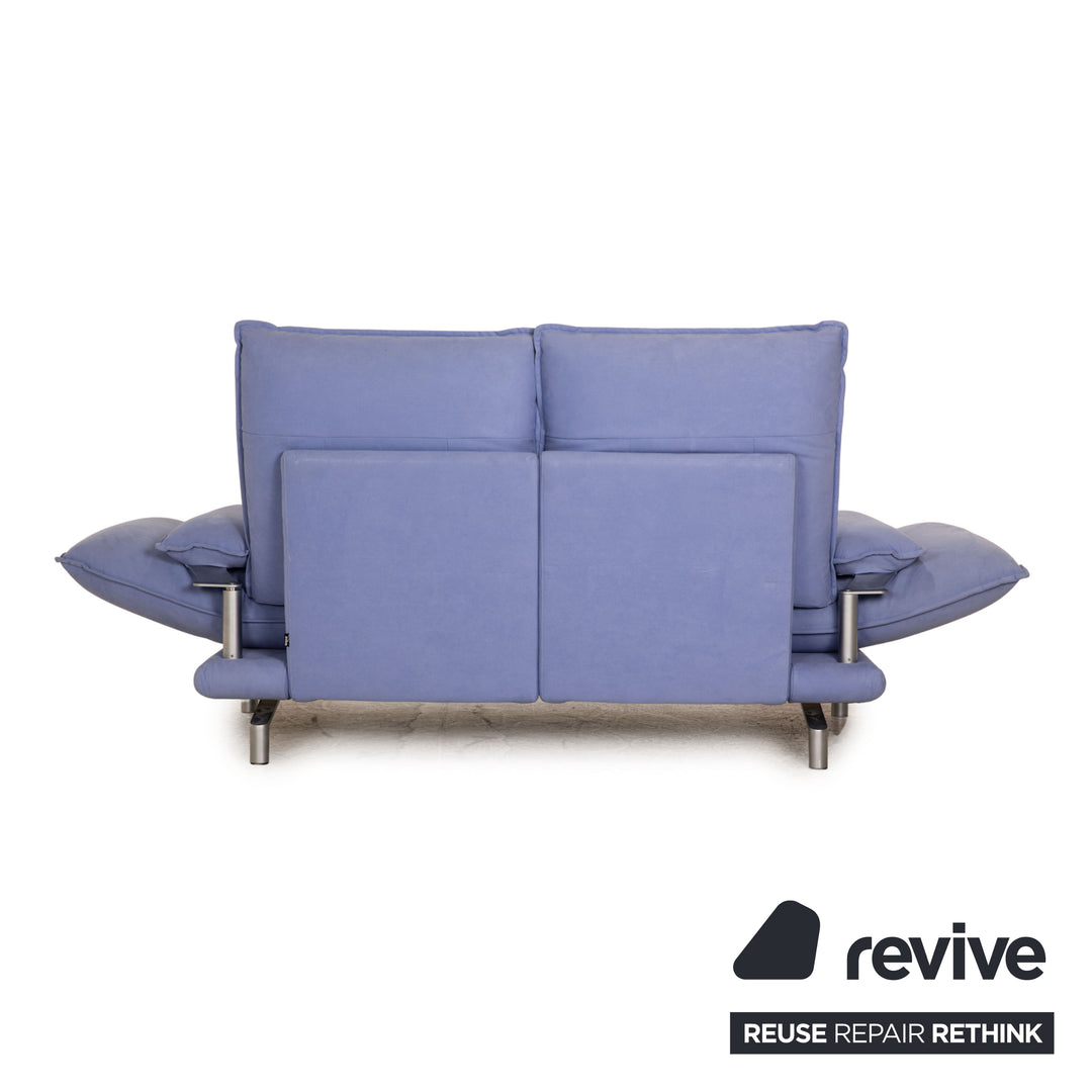 Erpo Avantgarde AV 400 Canapé 2 places en tissu bleu Fonction canapé