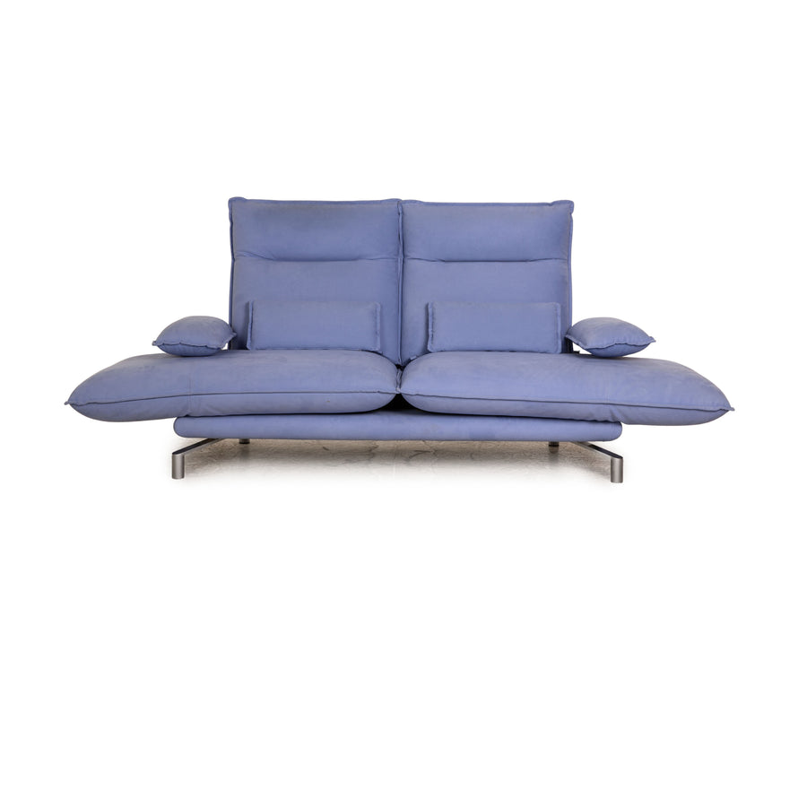 Erpo Avantgarde AV 400 Canapé 2 places en tissu bleu Fonction canapé