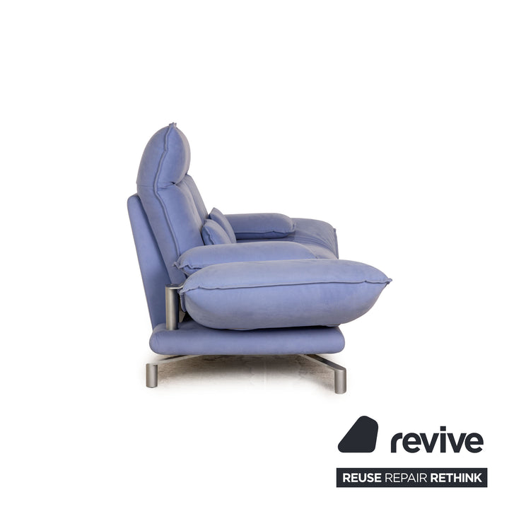 Erpo Avantgarde AV 400 Canapé 2 places en tissu bleu Fonction canapé