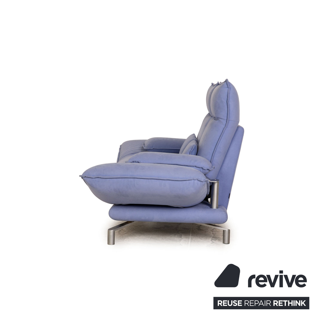 Erpo Avantgarde AV 400 Canapé 2 places en tissu bleu Fonction canapé