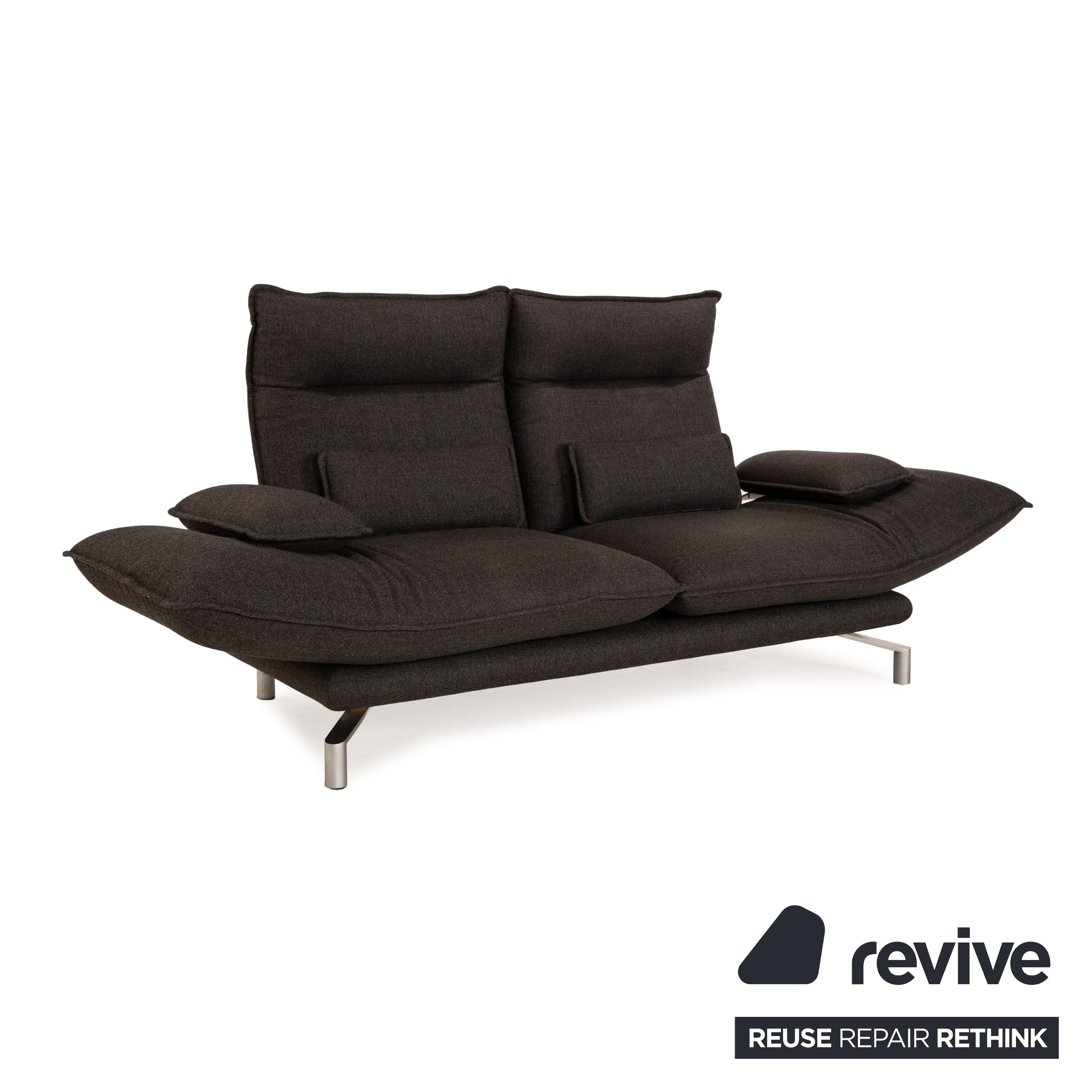 Erpo Avantgarde AV 400 Stoff Zweisitzer Grau manuelle Funktion Sofa Couch