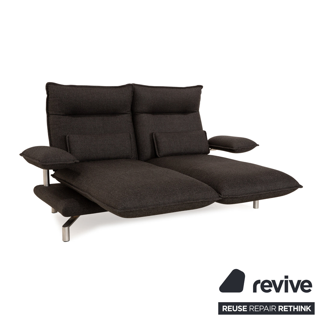 Erpo Avantgarde AV 400 Stoff Zweisitzer Grau manuelle Funktion Sofa Couch