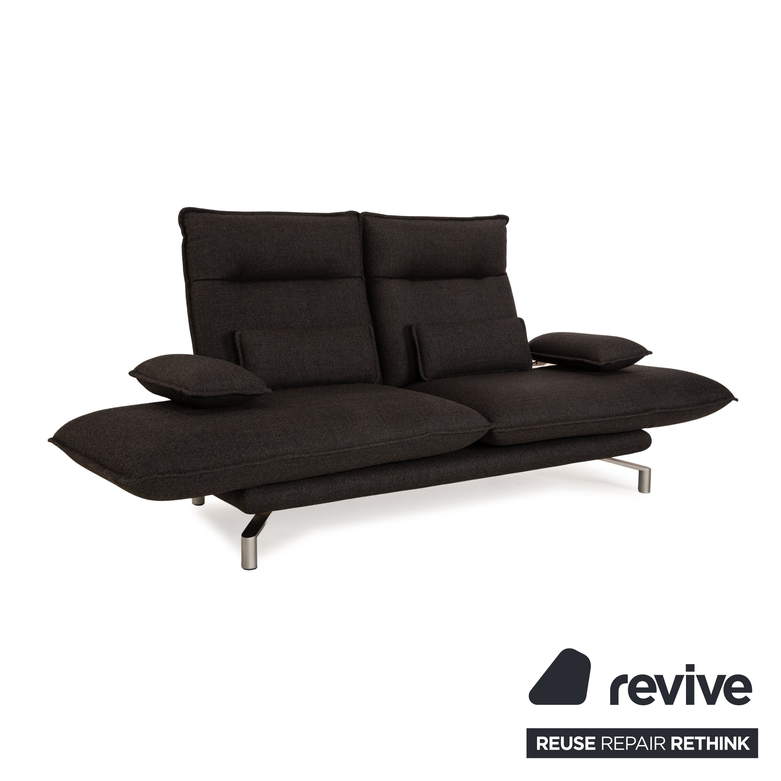 Erpo Avantgarde AV 400 Stoff Zweisitzer Grau manuelle Funktion Sofa Couch