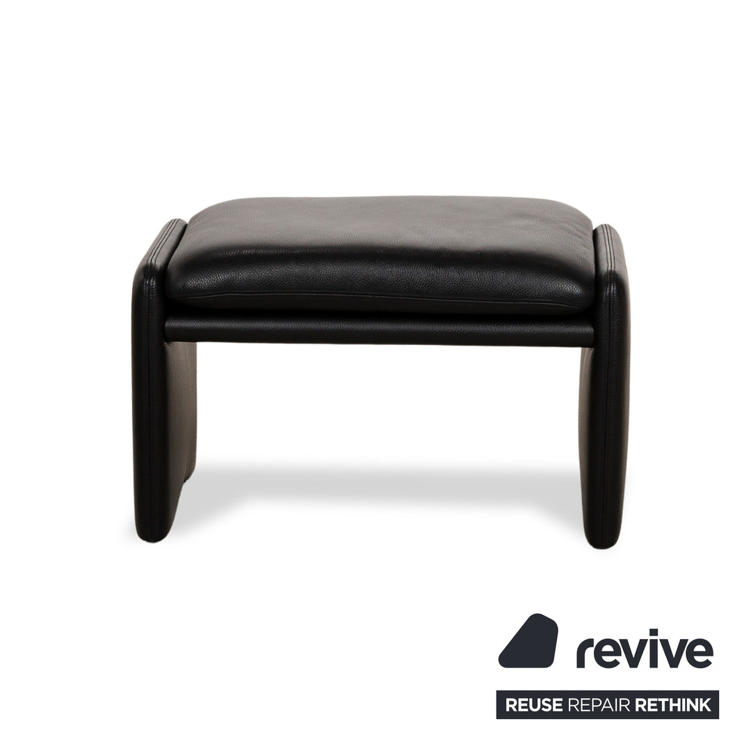 Erpo Chalet Leather Stool Black