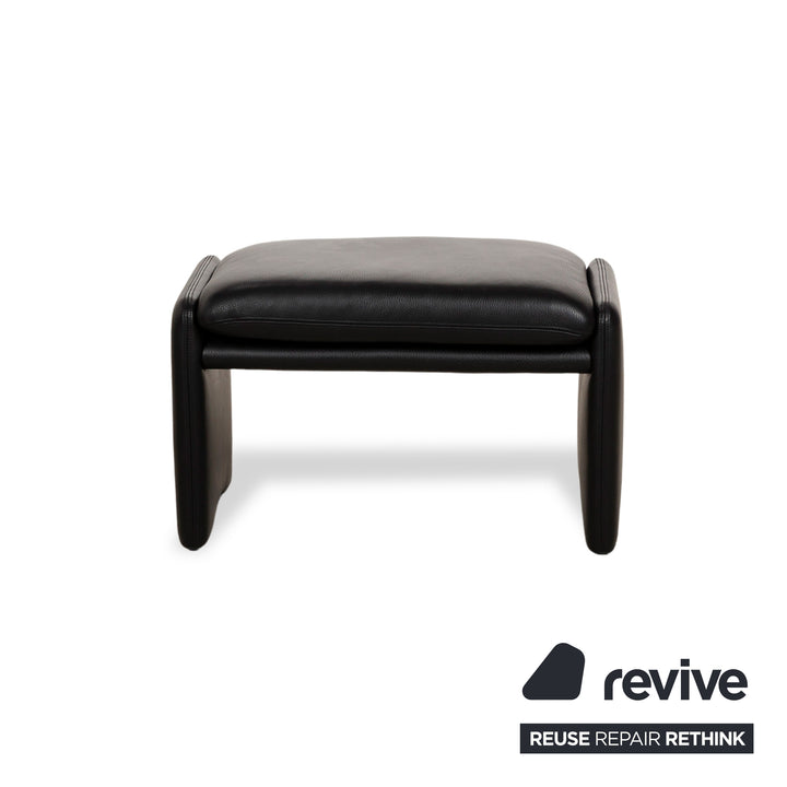 Erpo Chalet Leather Stool Black