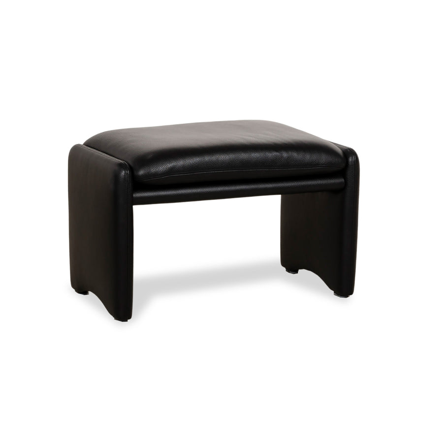 Erpo Chalet Leather Stool Black