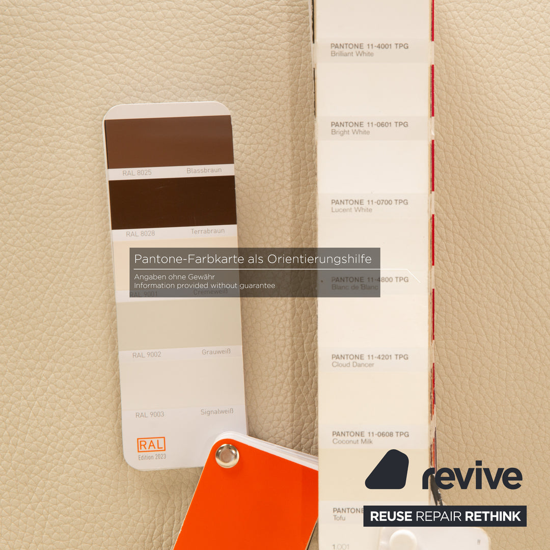 Erpo Chalet Leder Sessel Creme manuelle Funktion