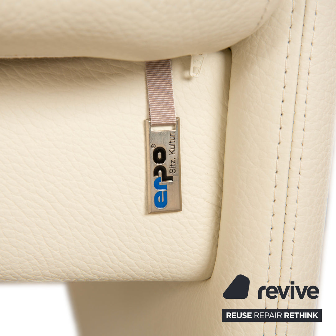 Erpo Chalet Leder Sessel Creme manuelle Funktion