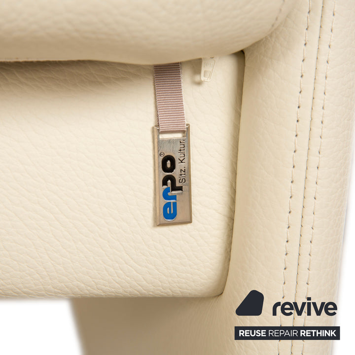 Erpo Chalet Leder Sessel Creme manuelle Funktion