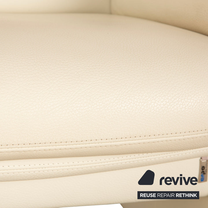 Erpo Chalet Leder Sessel Creme manuelle Funktion