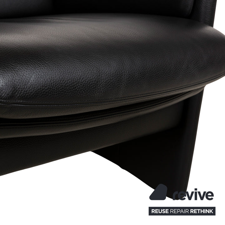 Fauteuil en cuir Erpo Chalet Noir