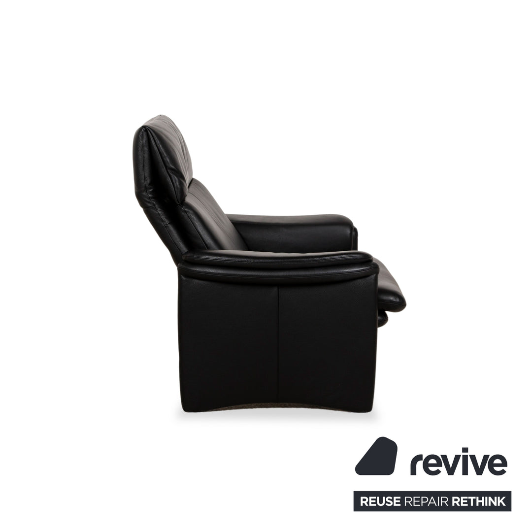 Fauteuil en cuir Erpo Chalet Noir