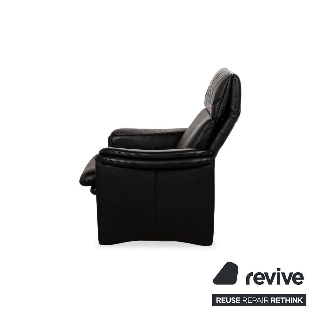 Fauteuil en cuir Erpo Chalet Noir