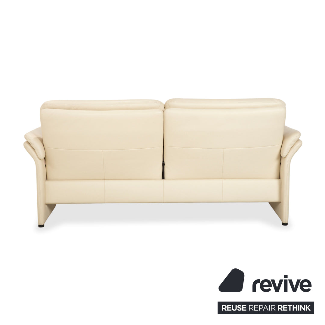 Erpo Chalet Leather Two-Seater Cream Beige Sofa Manual Function