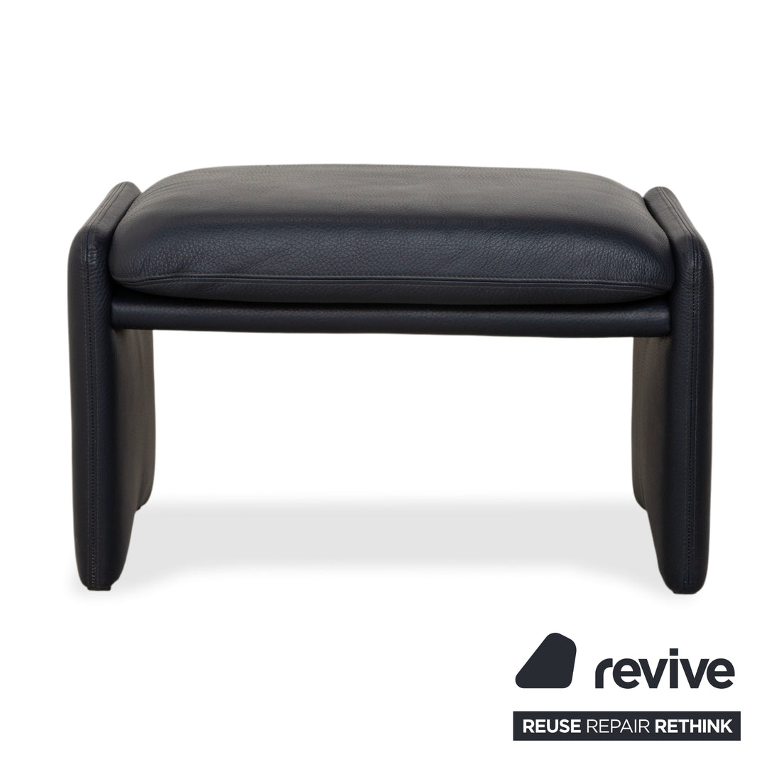 Erpo City Leder Hocker Blau Dunkelblau Marine