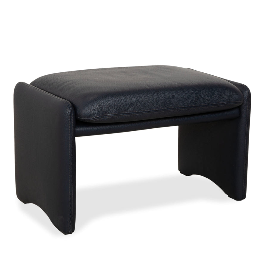 Erpo City Leder Hocker Blau Dunkelblau Marine