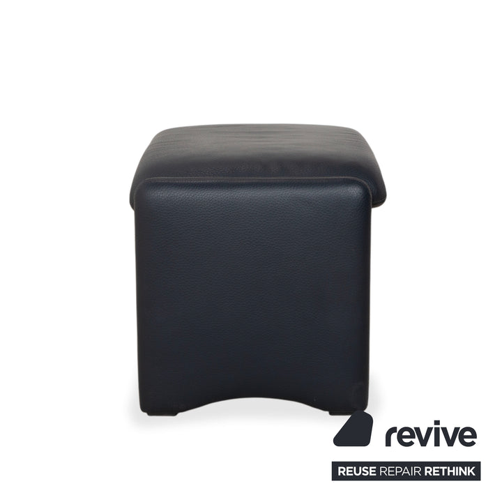 Erpo City Leder Hocker Blau Dunkelblau Marine