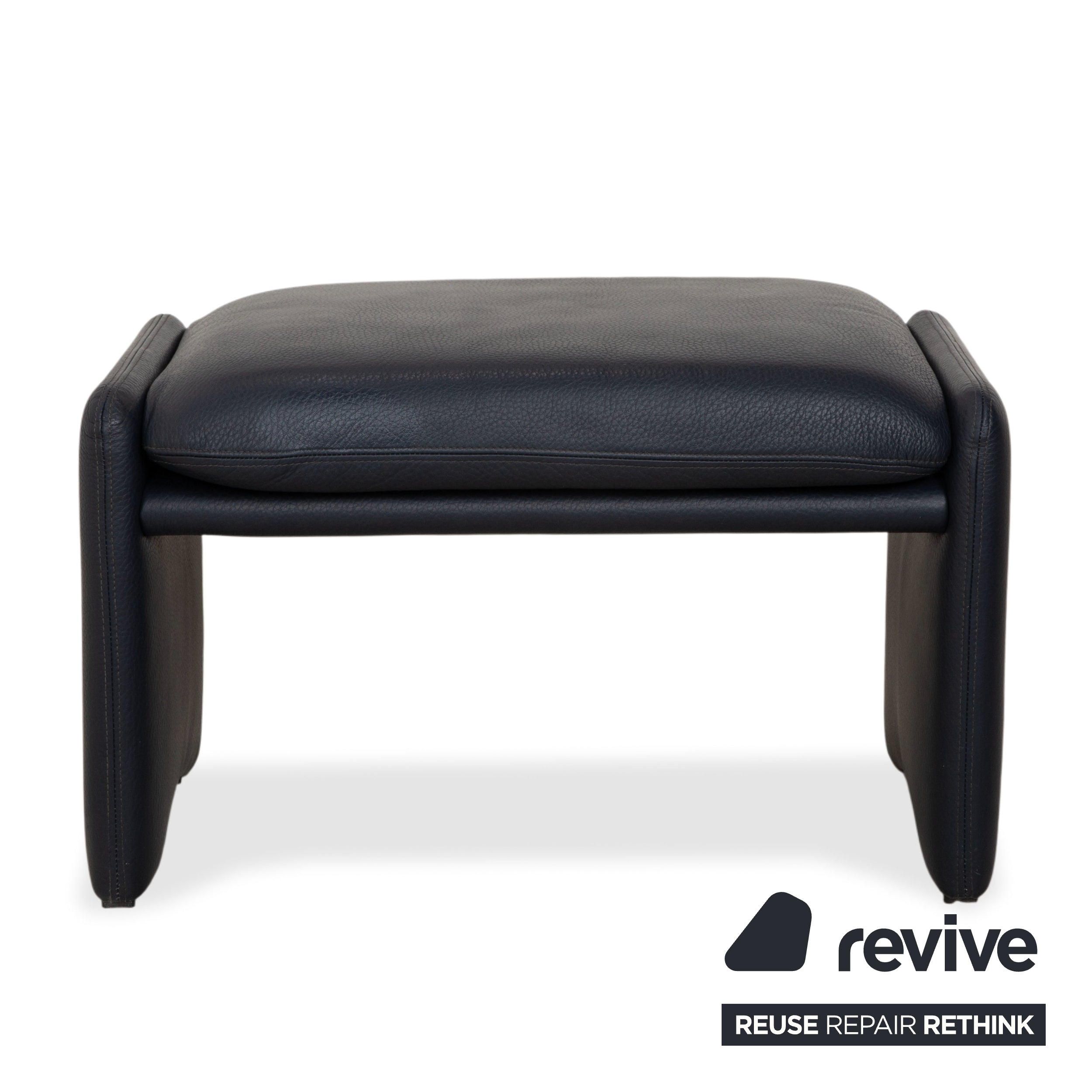 Erpo City Leder Hocker Blau Dunkelblau Marine