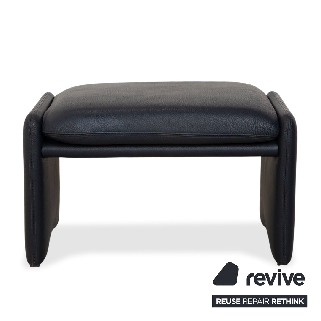 Erpo City Leder Hocker Blau Dunkelblau Marine