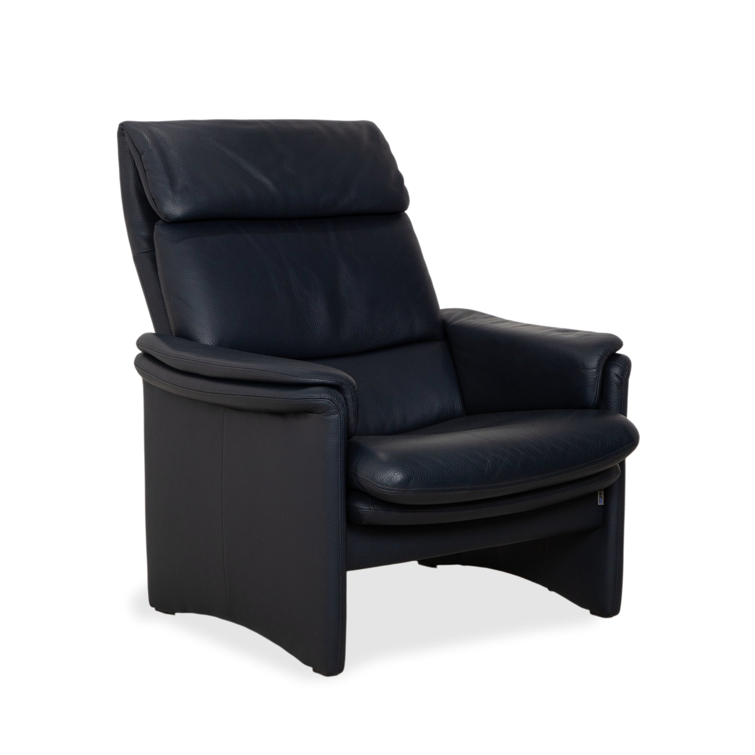Fauteuil en cuir Erpo City bleu marine, bleu foncé, bleu marine, à commande manuelle