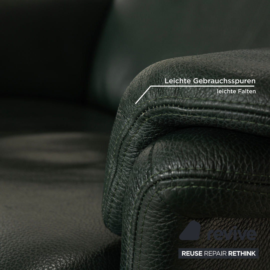 Fauteuil Erpo City en cuir vert, fonction manuelle