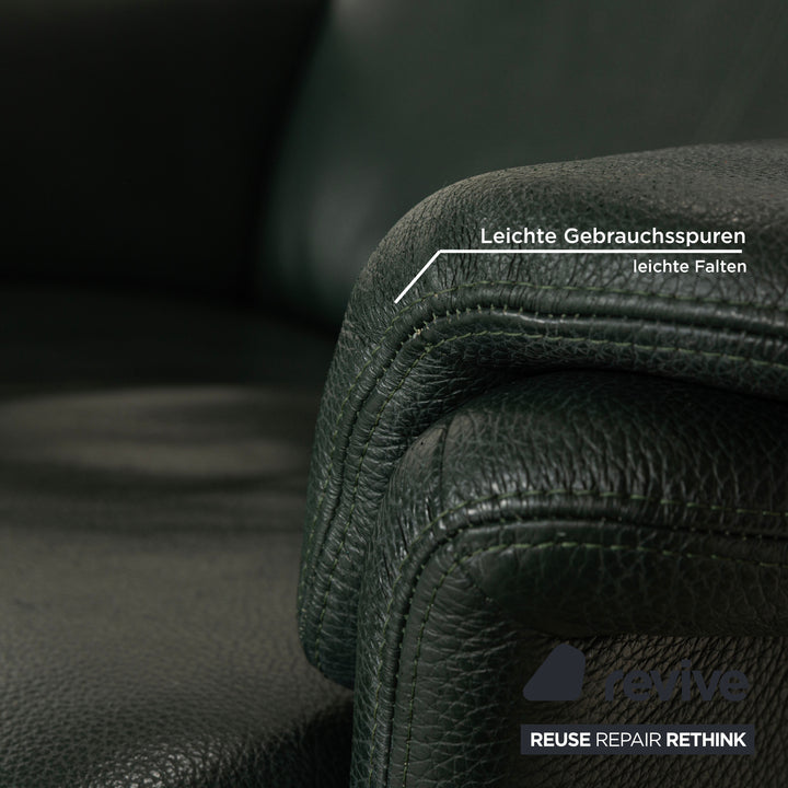 Fauteuil Erpo City en cuir vert, fonction manuelle