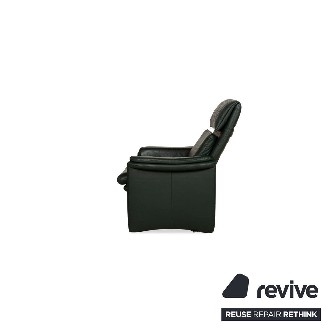Fauteuil Erpo City en cuir vert, fonction manuelle