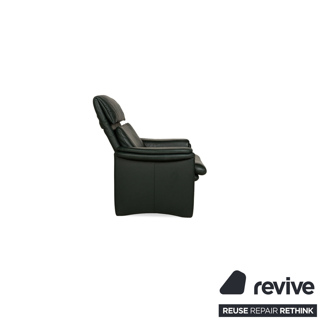 Fauteuil Erpo City en cuir vert, fonction manuelle
