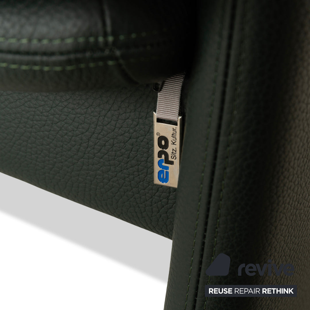 Fauteuil Erpo City en cuir vert, fonction manuelle