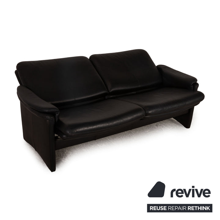 Erpo City leather sofa black two-seater relax function couch