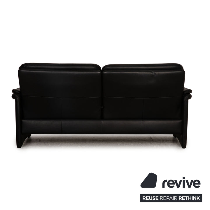 Erpo City leather sofa black two-seater relax function couch