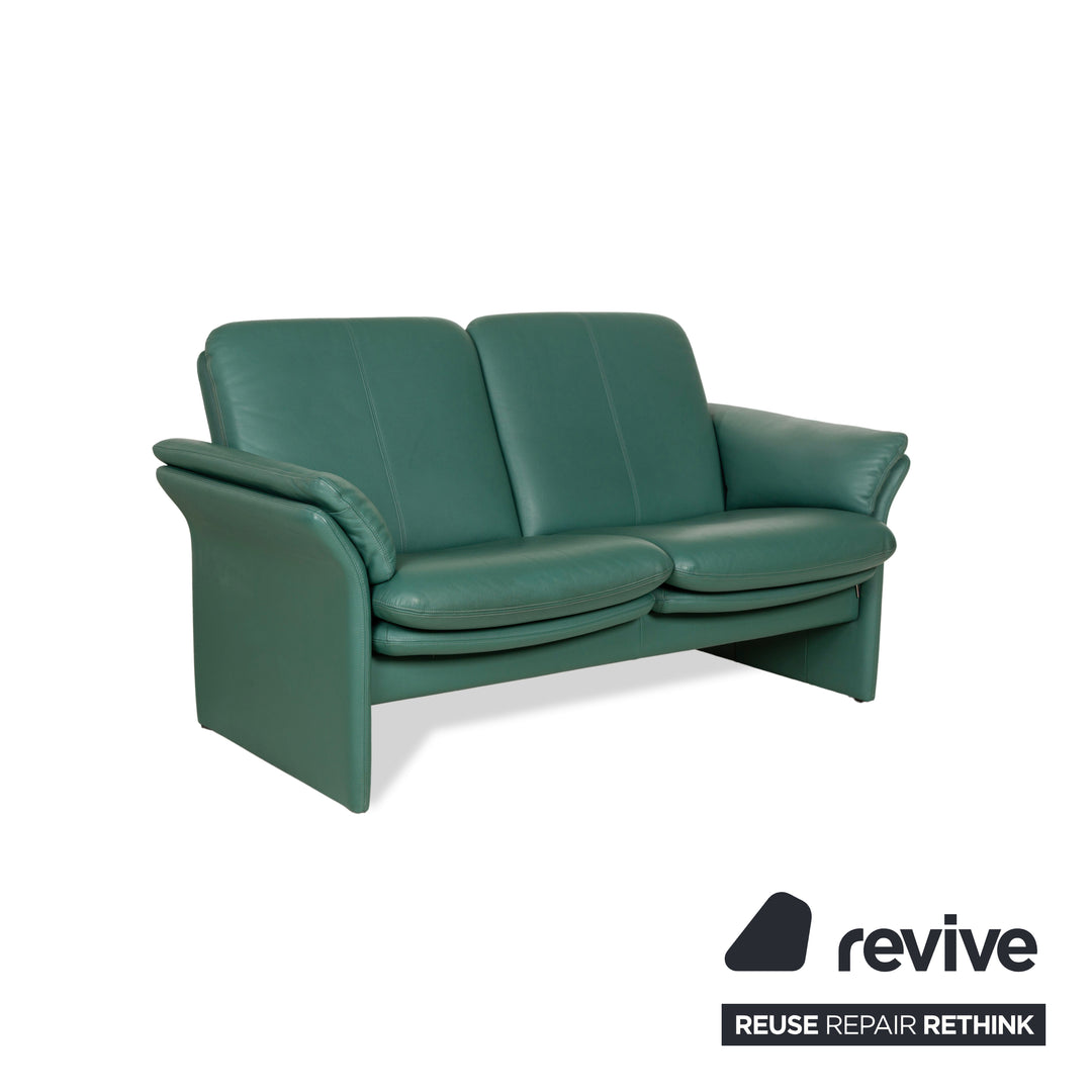 Erpo City Leder Zweisitzer Grün Sofa Couch manuelle Funktion