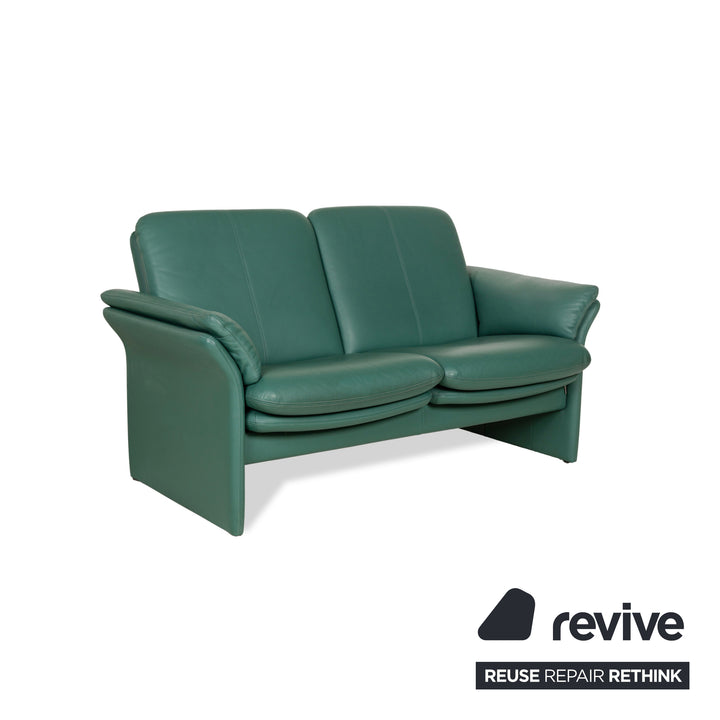 Erpo City Leder Zweisitzer Grün Sofa Couch manuelle Funktion