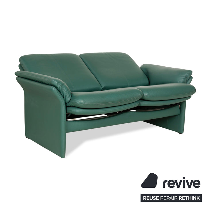 Erpo City Leder Zweisitzer Grün Sofa Couch manuelle Funktion