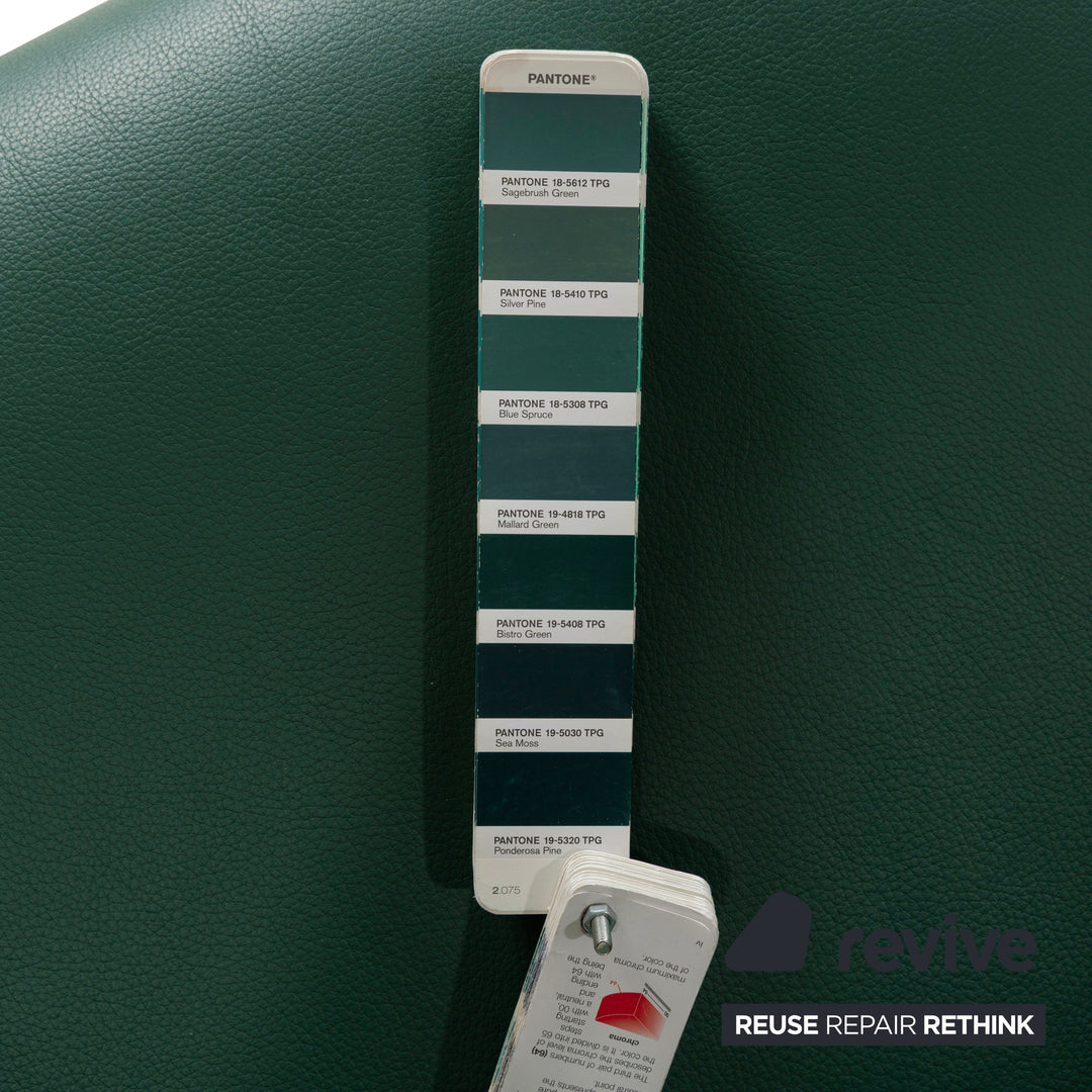 Erpo City Leder Zweisitzer Grün Sofa Couch manuelle Funktion