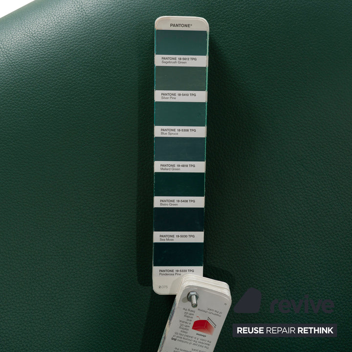 Erpo City Leder Zweisitzer Grün Sofa Couch manuelle Funktion