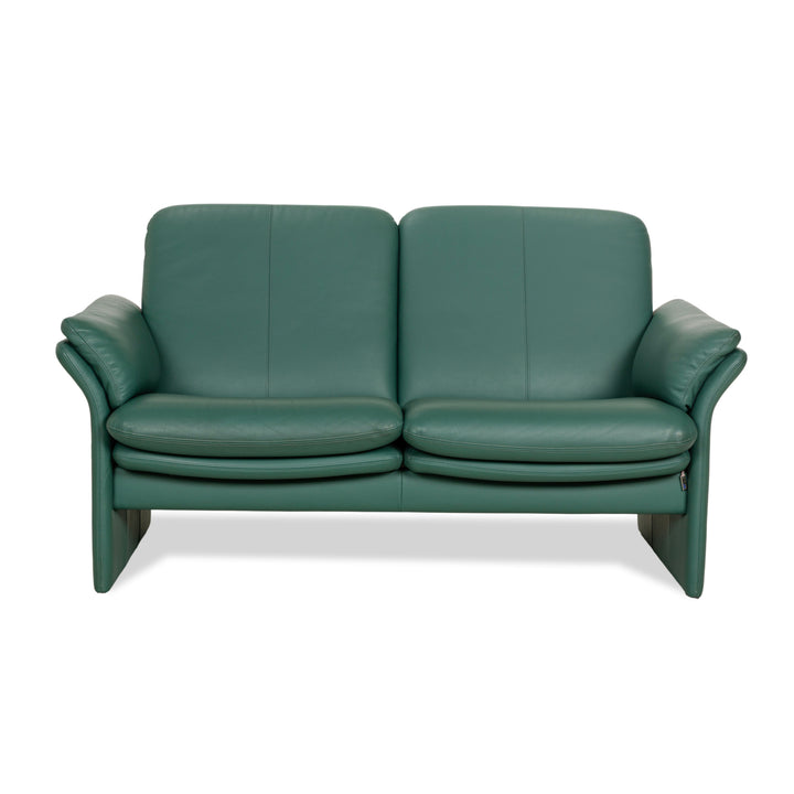 Erpo City Leder Zweisitzer Grün Sofa Couch manuelle Funktion